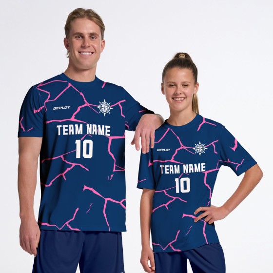 Flight Jersey Cracks Navy & Pink
